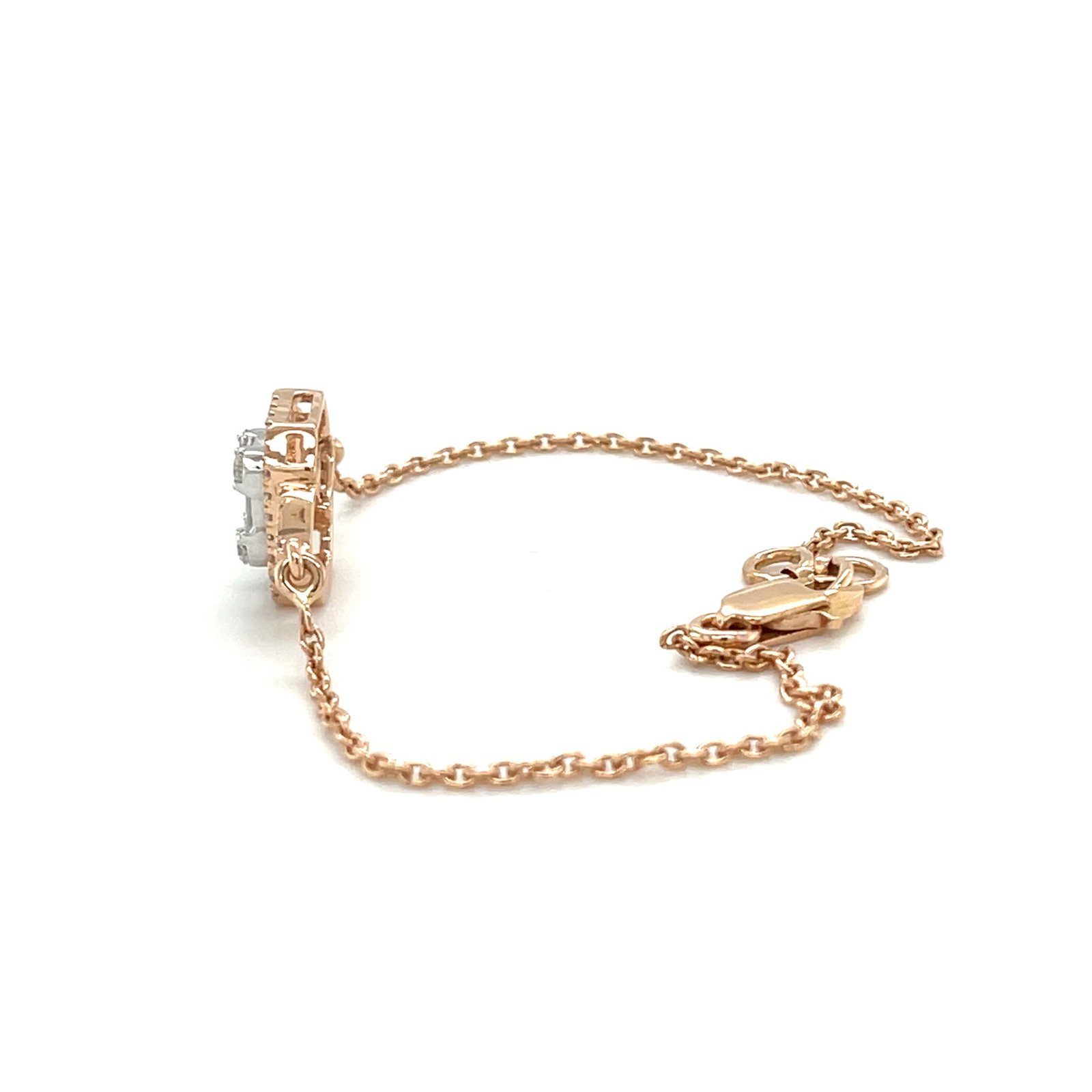 Modern Diamond Bracelet in 18K Rose Gold